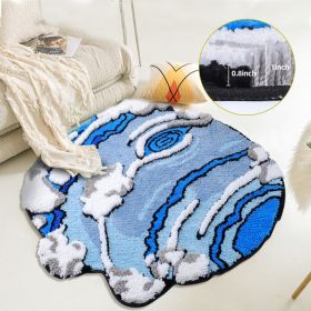 Color Rug For Bedroom - Non Slip Absorbent Floor Mat For Bathroom - Cute Washable Small Shower Mat - Aesthetic Modern Home Decoration Birthday Gifts,
