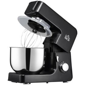 Black 600W Stand Mixer with 6Qt Bowl | Powerful Tilt-Head Kitchen Mixer