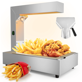 US Standard 110V 750W Food Warmer Silver Stainless Steel Horizontal Electric Food Heating Station