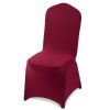 VEVOR 50 Pcs Burgundy Chair Covers, Polyester Spandex Chair Cover, Stretch Slipcovers for Wedding Party Dining Banquet Flat-Front Chair Covers