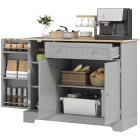 HOMCOM 41-Inch Modern Gray Sideboard Cabinet with Drawer