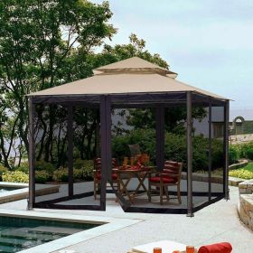 Gazebo Replacement Mosquito Netting 10*10Inch/Black