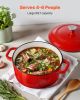 VEVOR Enameled Cast Iron Dutch Oven, 6 Quart Pot with Lid and Dual Handles, Heavy-Duty Durable Cookware Pan