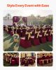 VEVOR 50 Pcs Burgundy Chair Covers, Polyester Spandex Chair Cover, Stretch Slipcovers for Wedding Party Dining Banquet Flat-Front Chair Covers