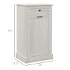 Kitchen Tilt Out Trash Bin Cabinet Free Standing Storage Cabinet with Drawer, Gray
