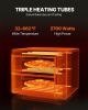 VEVOR Commercial Pizza Oven Countertop, 14-Inch Double Deck Layer, Stainless Steel Electric Pizza Oven with Stone and Handle