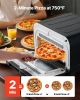 VEVOR Pizza Oven, 8 Presets Electric Pizza Ovens Air Fry Combo, 12-Inch Indoor Pizza Maker Smart Knob Control , 750 Fahrenheit Max Temp