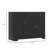 HOMCOM 41-Inch Modern Black Sideboard Cabinet with Drawer
