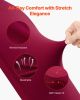 VEVOR 50 Pcs Burgundy Chair Covers, Polyester Spandex Chair Cover, Stretch Slipcovers for Wedding Party Dining Banquet Flat-Front Chair Covers
