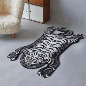 Area Rug Color Rug For Bedroom 20 X40  INCH Non Slip Bath Rug Absorbent Floor Mat For Bathroom - Cute Washable Small Shower Mat - Aesthetic Modern Hom (Option: GREY)