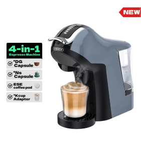 PSH17  4-in-1 Capsule Coffee Maker with 1400W Power, 20Bar Pressure, 100L Water Tank (50ml-120ml), Cold/Hot Coffee Extraction, Smart Touch Control (PSH17: PSH17)