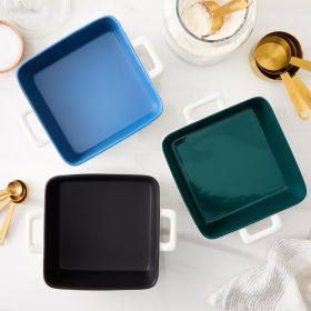 Square Stoneware Baking Dish (Color: Blue)