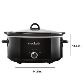 Manual 7-Quart Slow Cooker, Black (Pack: 1 Pack)