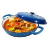 Enameled Cast Iron Dutch Oven, 3.8 Quart Dutch Oven Pot with Lid, Non Stick Cast Iron Pot, Round Oven Safe up to 500°F, Use for Marinate, Cook