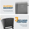 Alpcour Folding Reclining Stadium Seat with Back Support for Bleachers